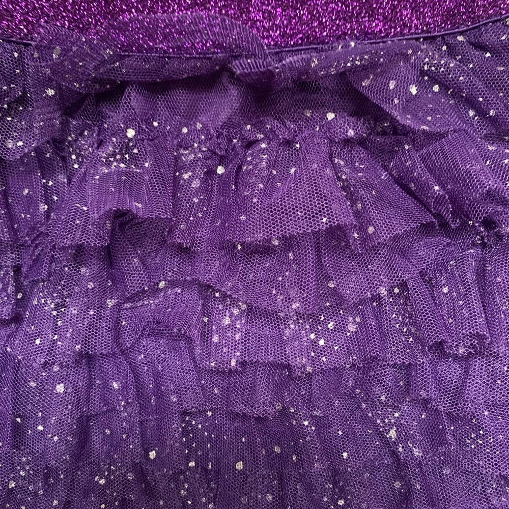 The Children’s Place purple sparkly ruffle skirt 6-9 months